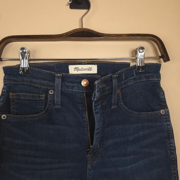 Madewell 10" High-Rise Skinny Jeans Size 25 Dark Wash - Picture 7 of 11